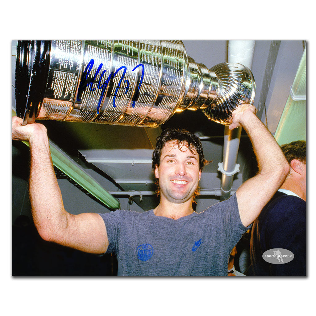 Paul Coffey Edmonton Oilers 1987 COUPE STANLEY Autographié 8x10