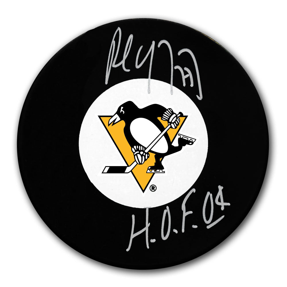 Rondelle autographiée HOF des Penguins de Pittsburgh de Paul Coffey