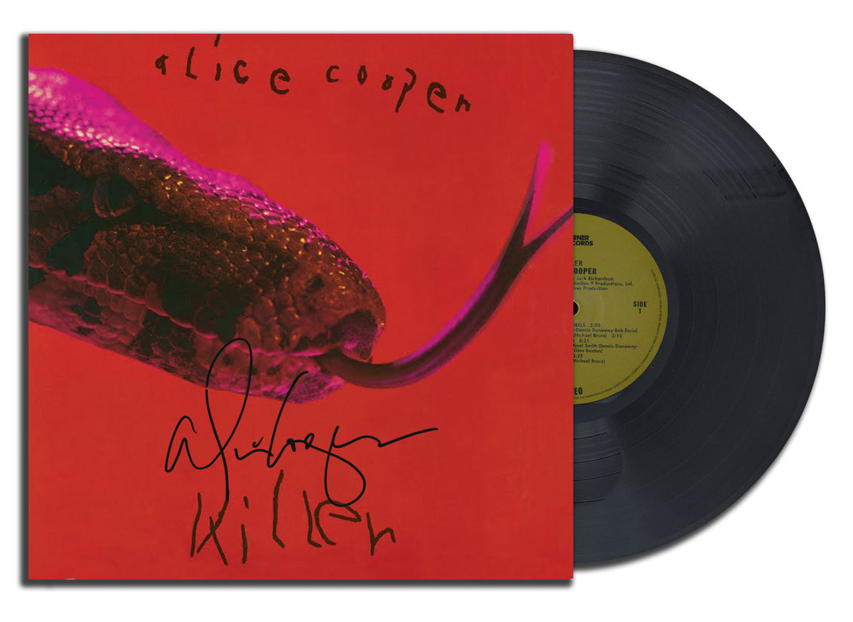 Album vinyle autographié par Alice Cooper et KILLER