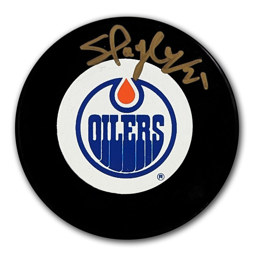 Shayne Corson Edmonton Oilers Autographed Puck