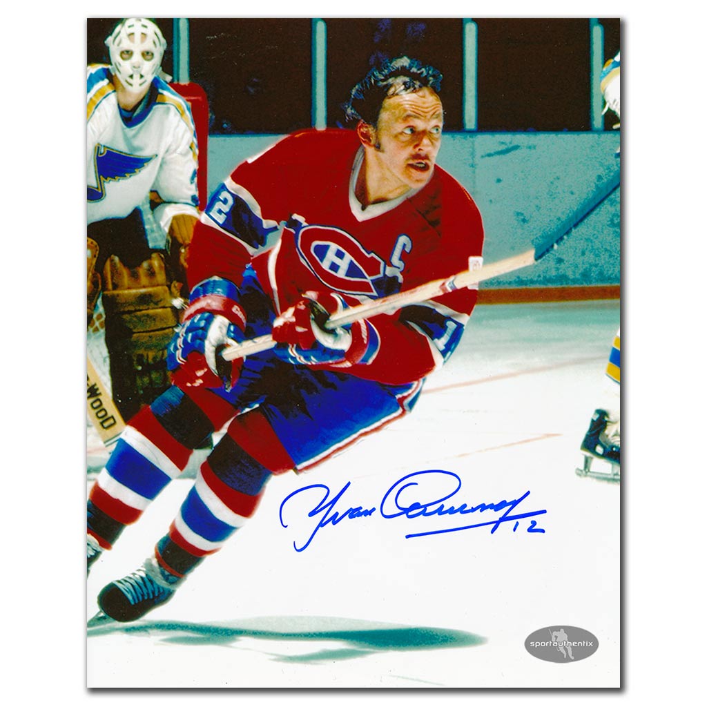 Yvan Cournoyer autographed Montreal Canadiens 8x10 captain photo