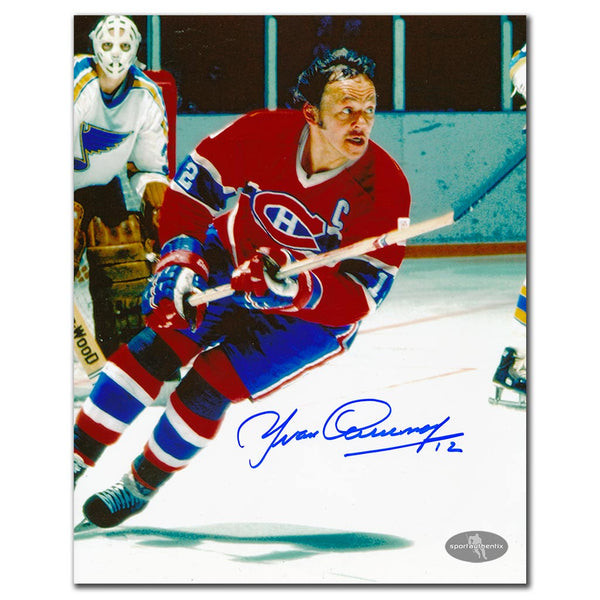 Yvan Cournoyer autographed Montreal Canadiens 8x10 captain photo