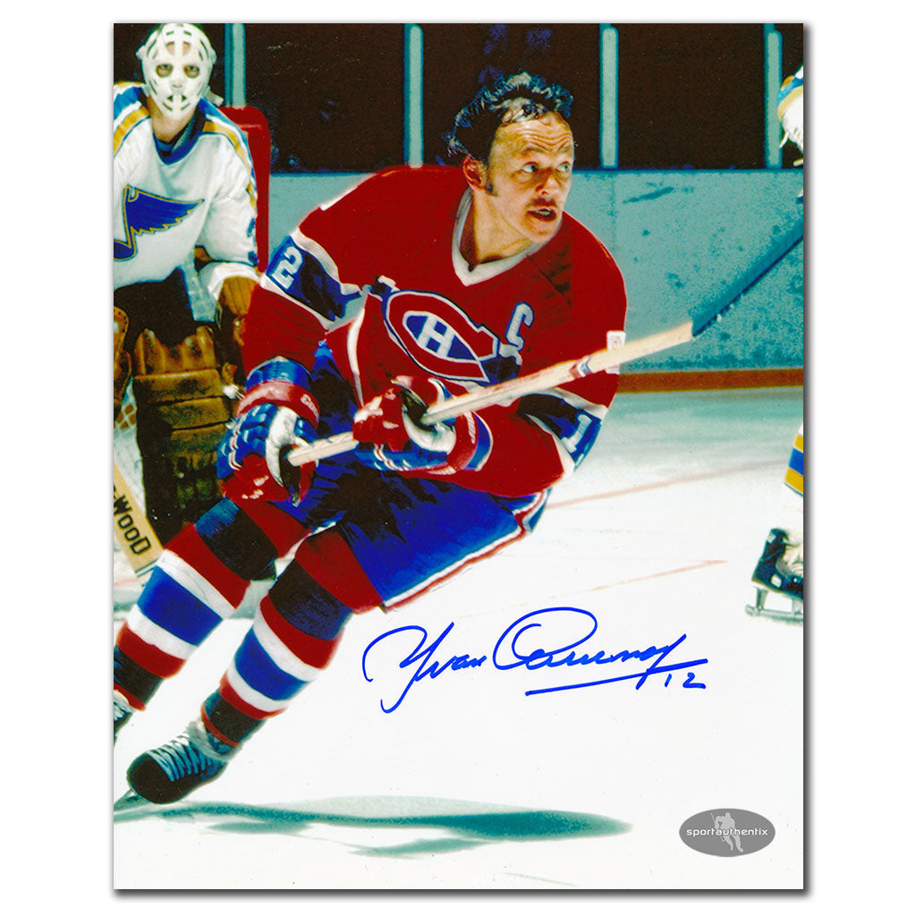 Yvan Cournoyer Canadiens de Montréal RUSH Autographié 8x10