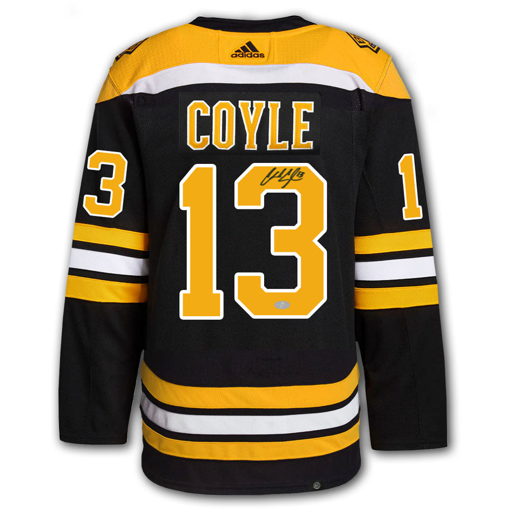 Maillot Adidas Pro autographié par Charlie Coyle des Bruins de Boston