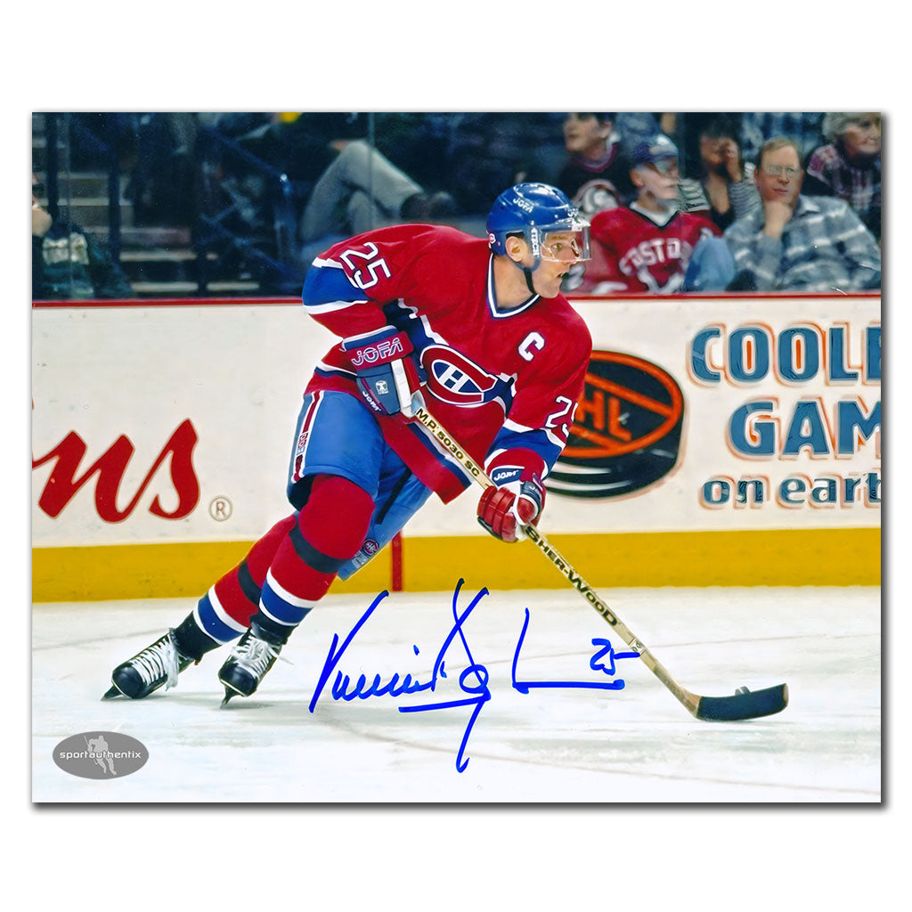 Vincent Damphousse Capitaine des Canadiens de Montréal Autographié 8x10