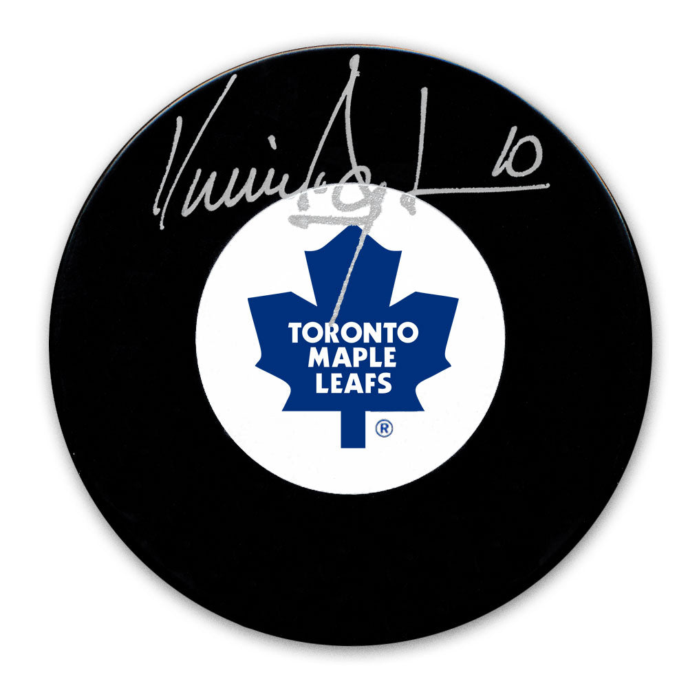 Rondelle autographiée des Maple Leafs de Toronto par Vincent Damphousse