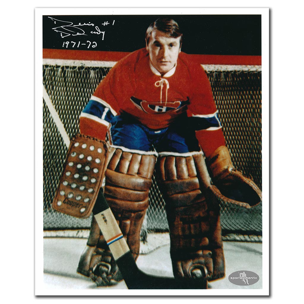 Denis DeJordy autographed Montreal Canadiens 8x10 photo with 1971-72 inscription