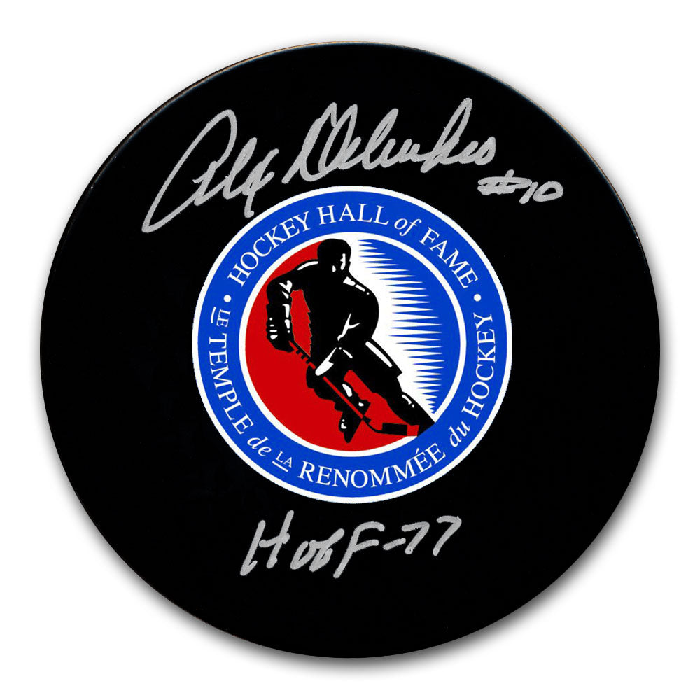 Alex Delvecchio Hockey Hall of Fame HOF Autographed Puck
