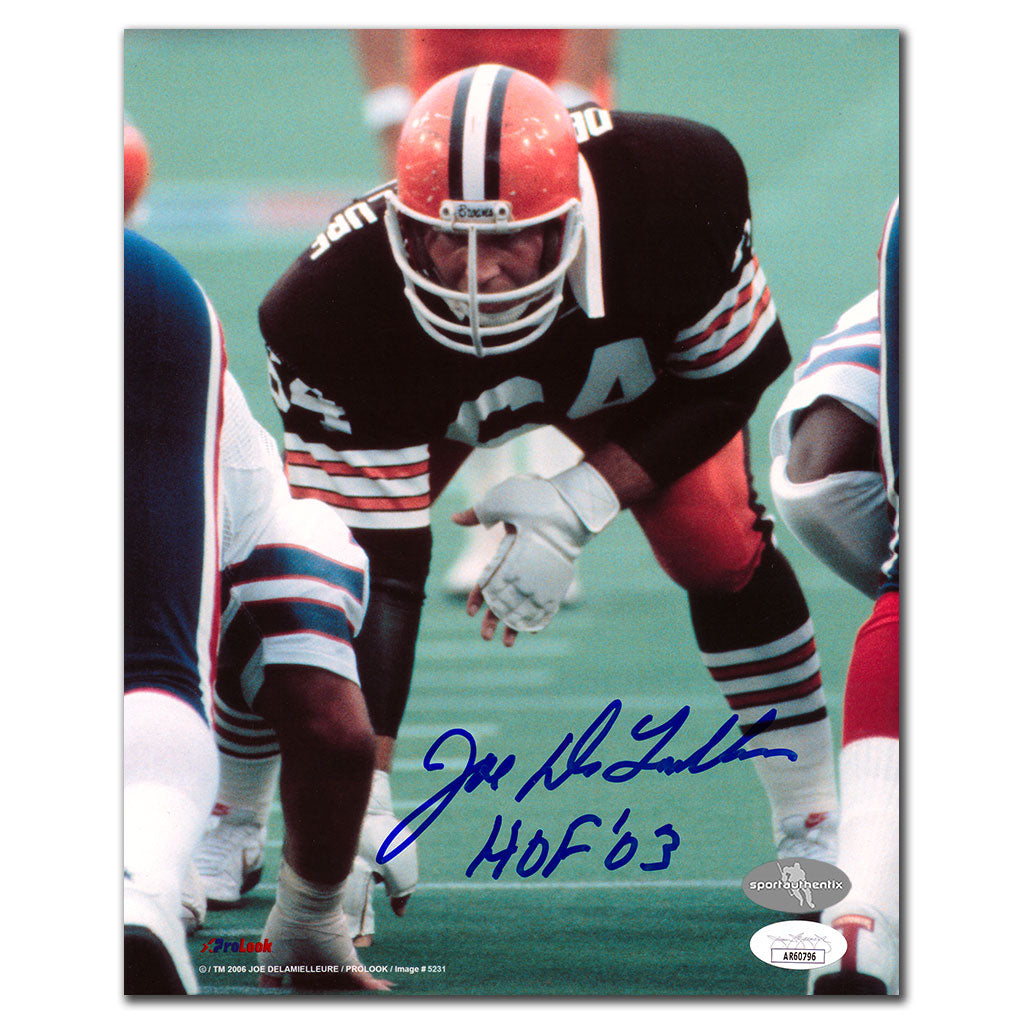 Joe DeLamielleure Cleveland Browns HOF Autographed 8x10 JSA COA