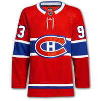 Ivan Demidov autographed red Montreal Canadiens jersey, featuring a visible signature on the front—premium hockey memorabilia.