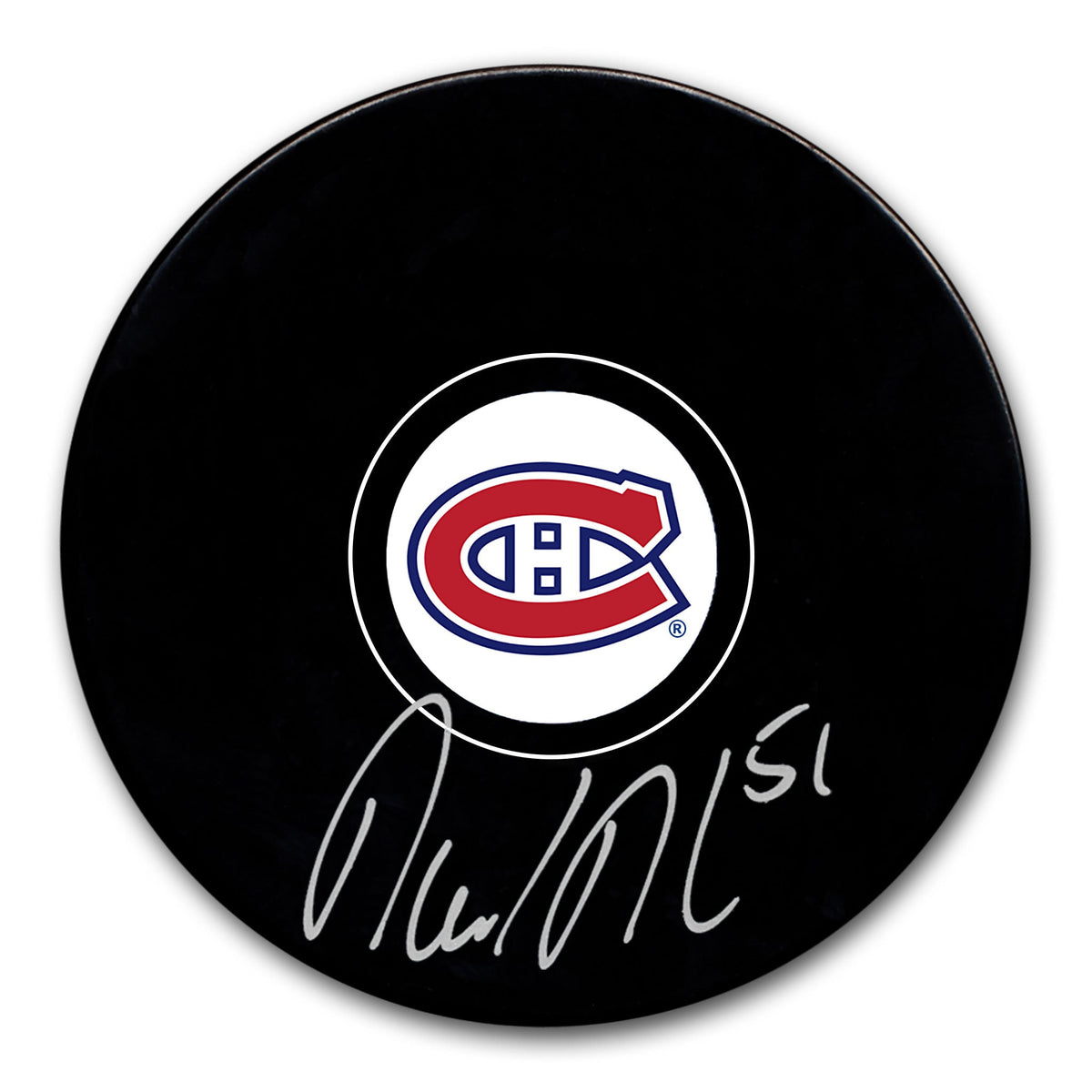 David Desharnais Montreal Canadiens Autographed Puck - Sport Authentix Inc