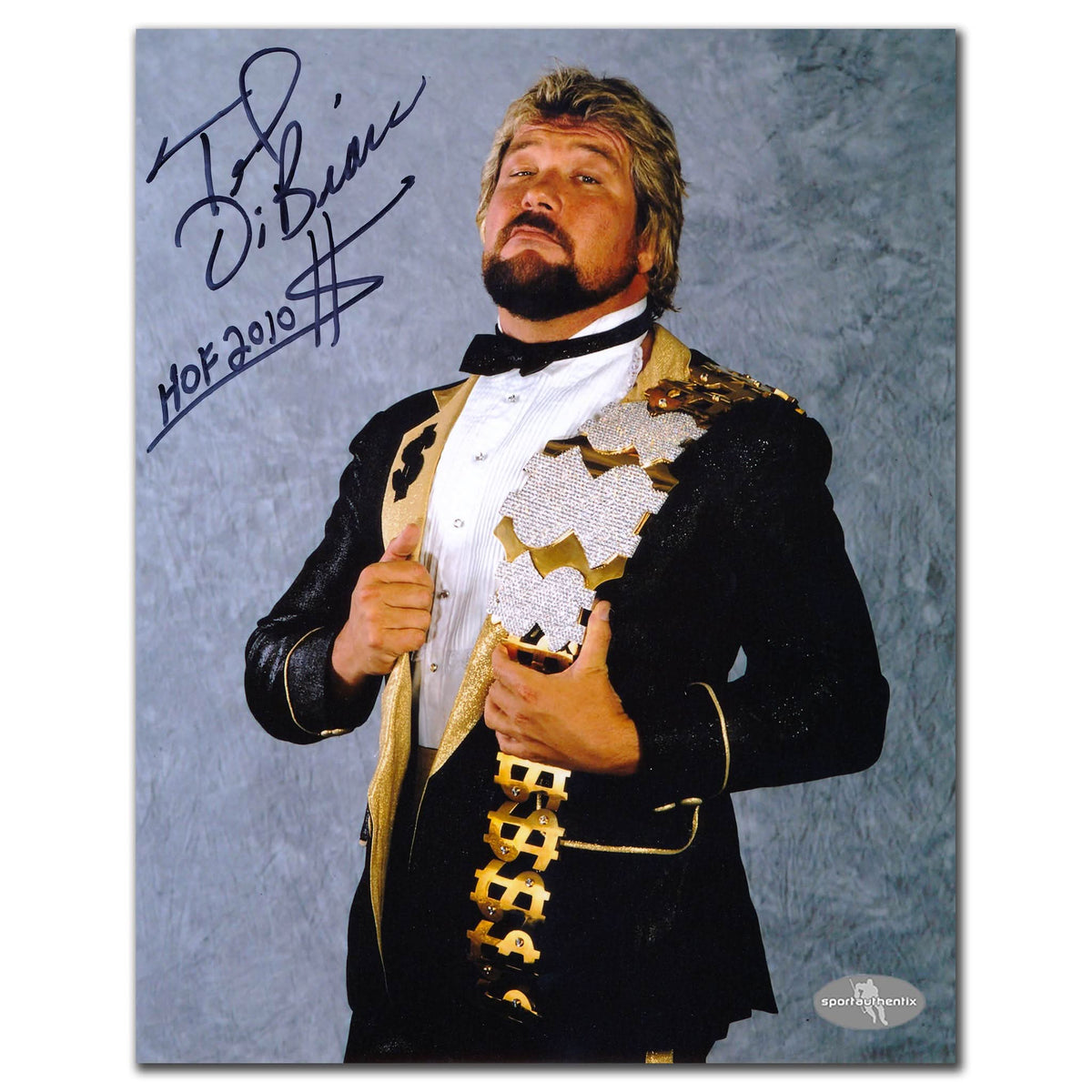 Authentic Ted DiBiase WWE Wrestling THE MILLION DOLLAR MAN Autographed 8x10 - SportAuthentix