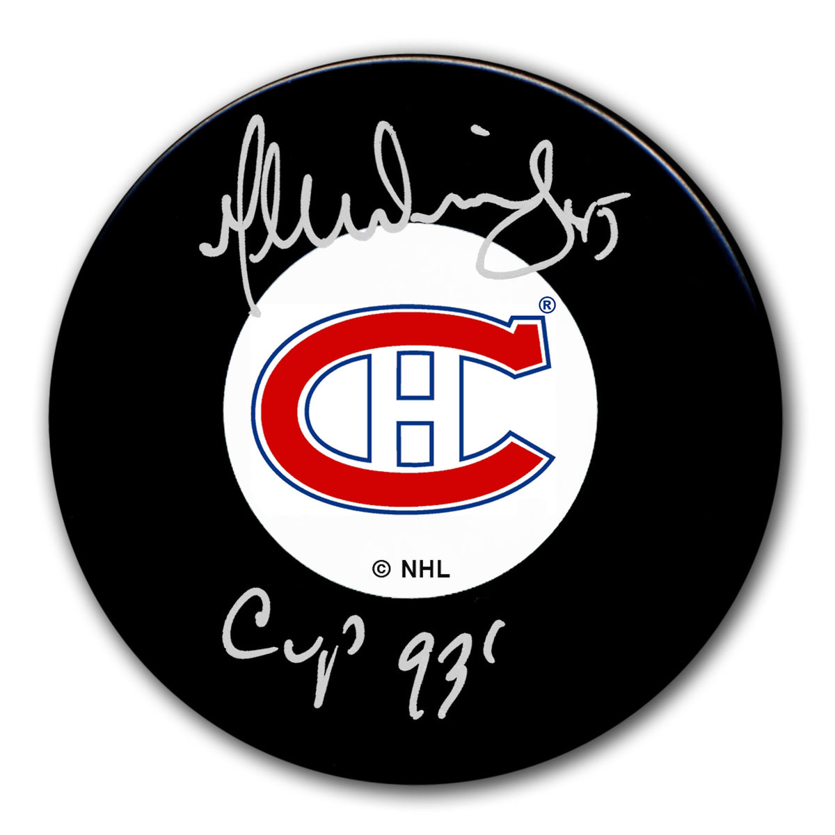 Gilbert Dionne Montreal Canadiens 1993 Stanley Cup Original 6 Autographed Puck - Sport Authentix Inc