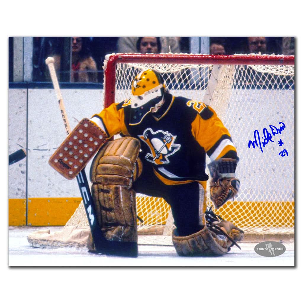 Authentic Michel Dion Pittsburgh Penguins BETWEEN THE PIPES Autographed 8x10 - SportAuthentix
