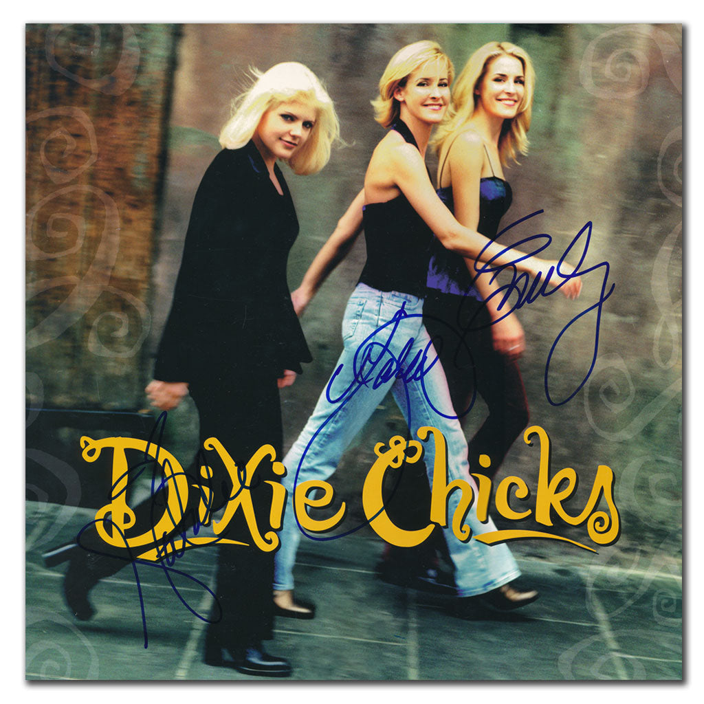 Emily Strayer Martie Maguire Natalie Maines DIXIE CHICKS Signé 12x12 Plat