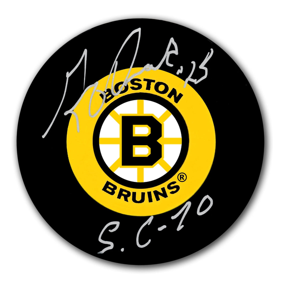 Authentic Gary Doak Boston Bruins 1970 Stanley Cup Autographed Puck - SportAuthentix