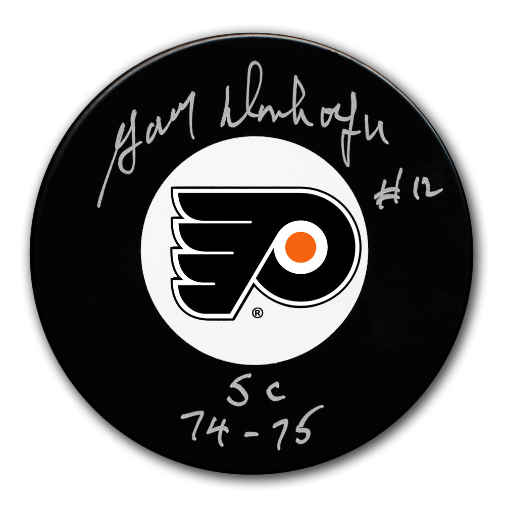 Gary Dornhoefer Philadelphia Flyers SC Years Autographed Puck