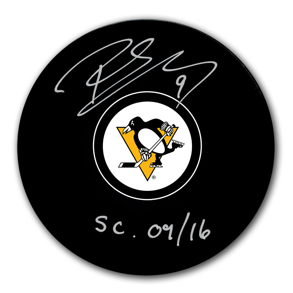 Pascal Dupuis autographed Pittsburgh Penguins puck with SC 09/16 inscription