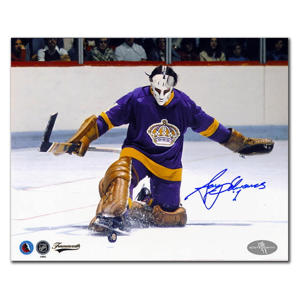 Gary Edwards autographed Los Angeles Kings 8x10 photo pad save