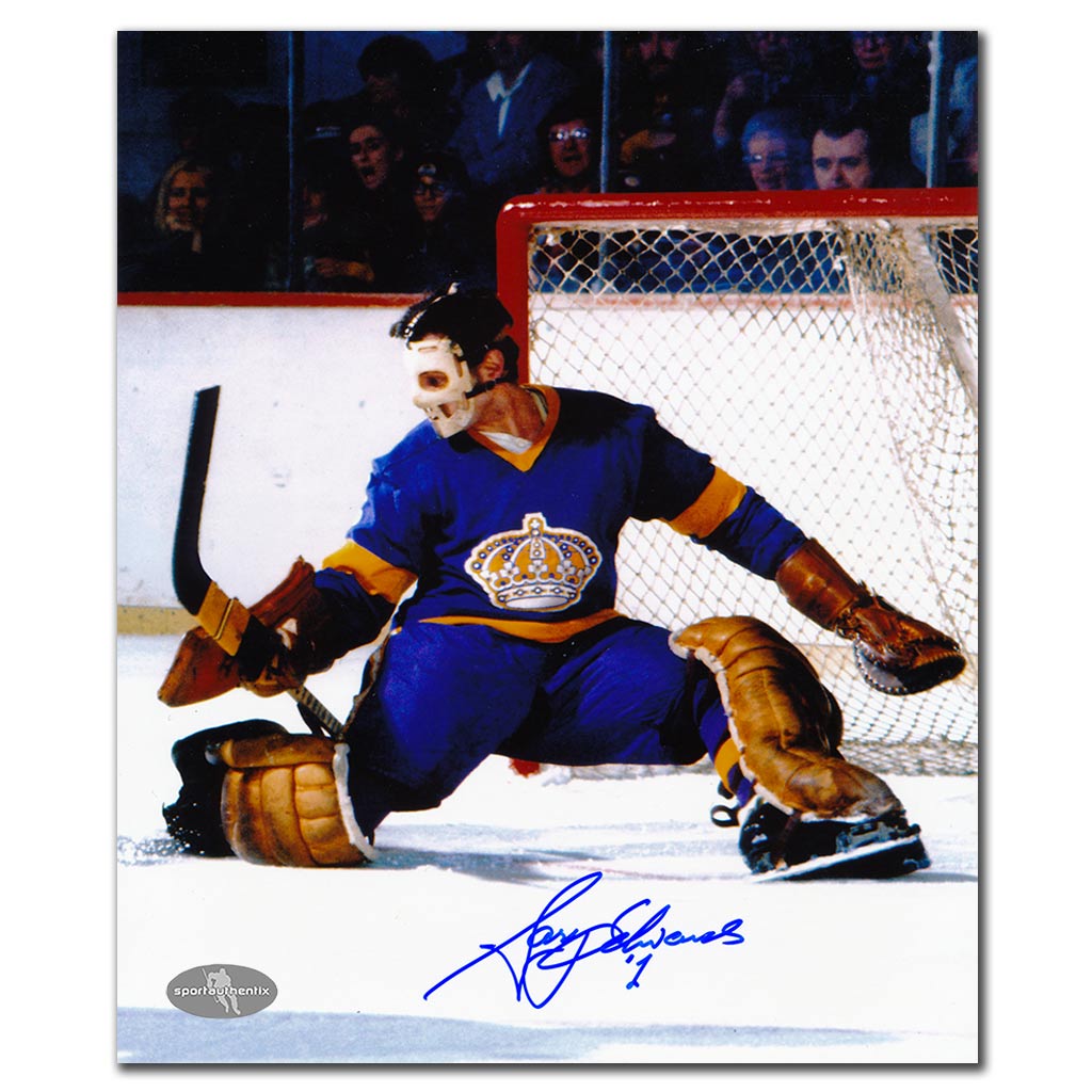 Gary Edwards autographed Los Angeles Kings 8x10 photo split save
