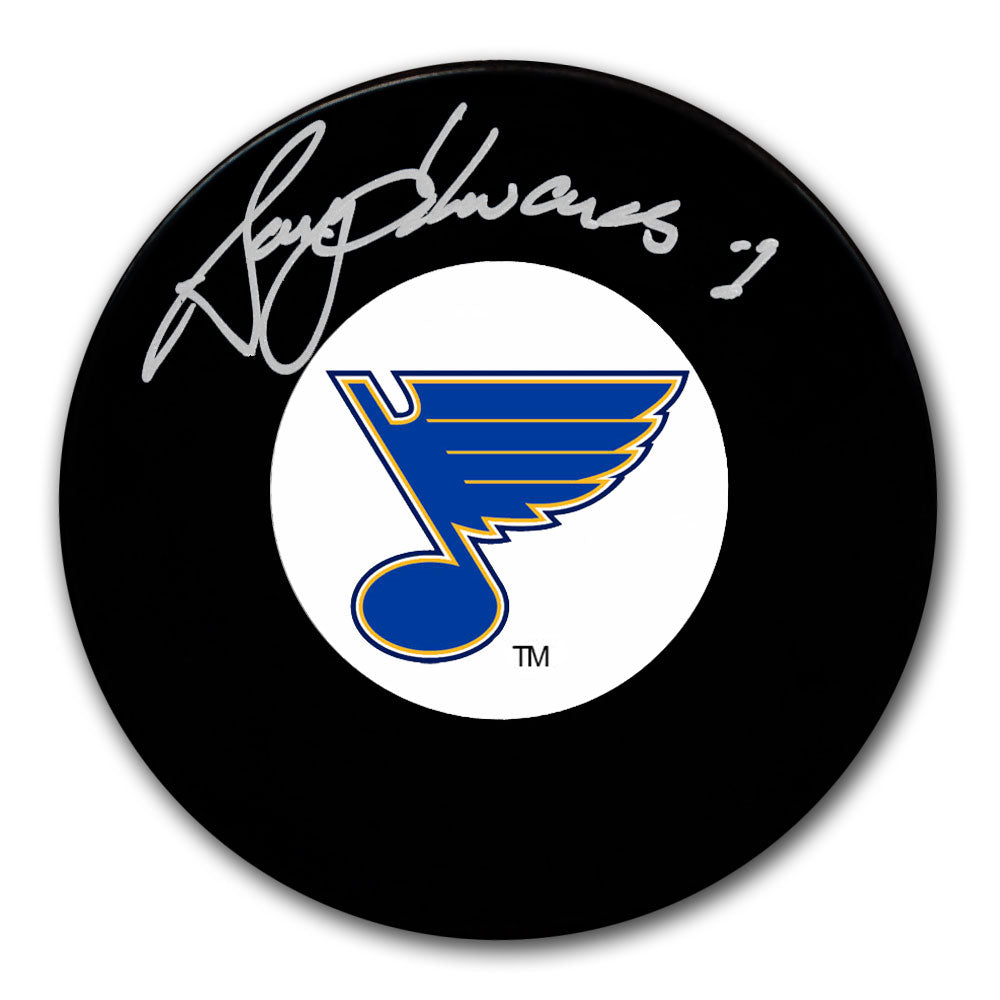 Gary Edwards Autographed St. Louis Blues Hockey Puck