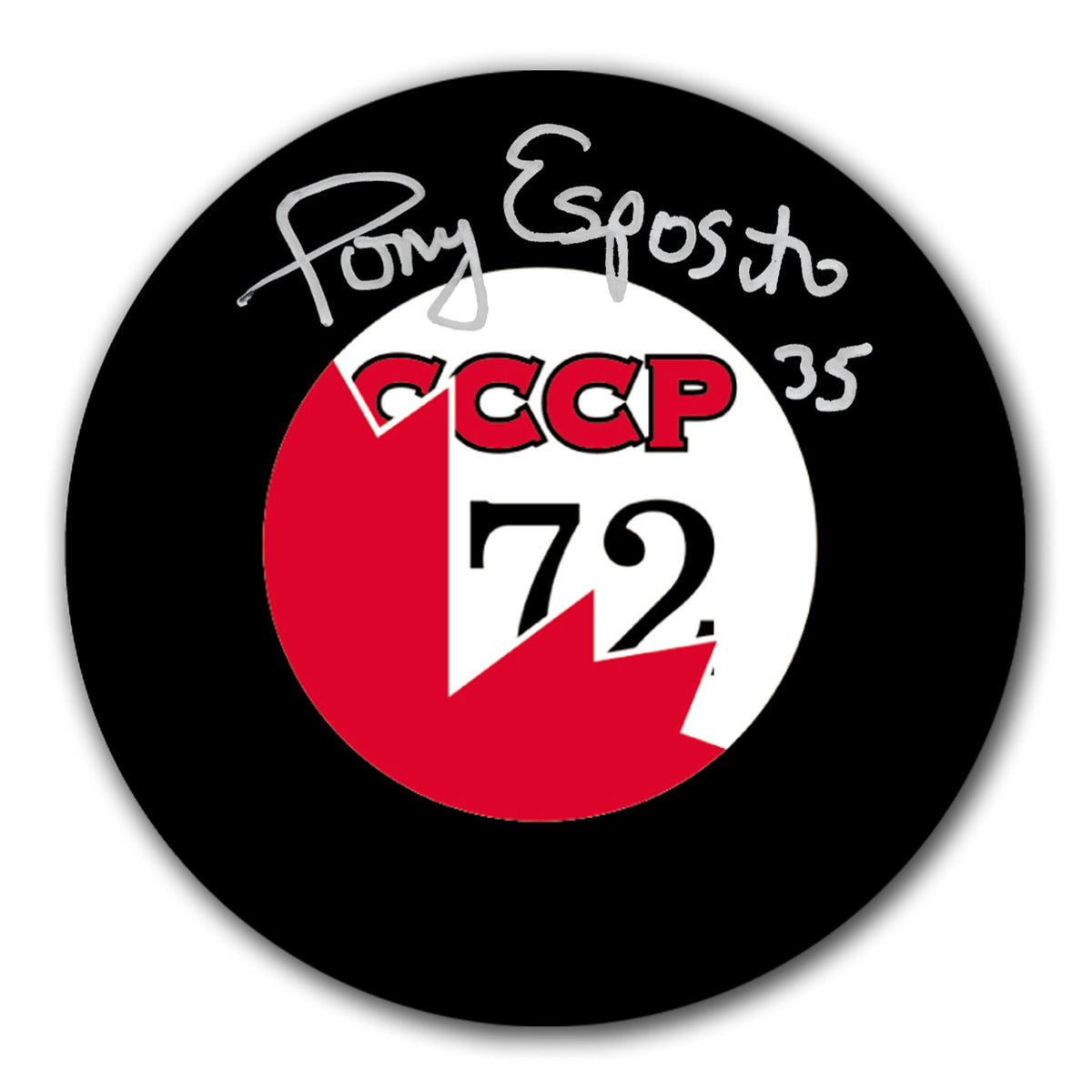 Tony Esposito Team Canada 1972 Summit Series Autographed Puck - Sport Authentix Inc