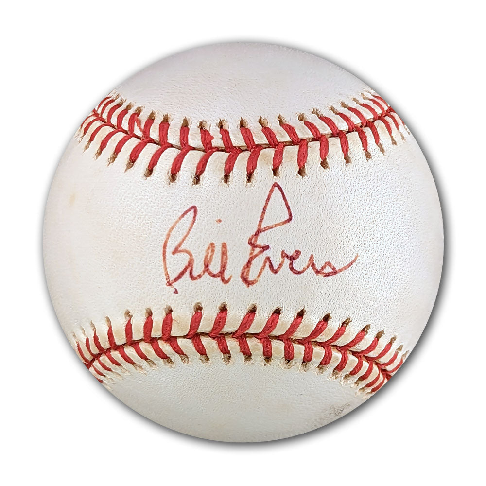 Bill Evers Autographed MLB Official Major League Baseball