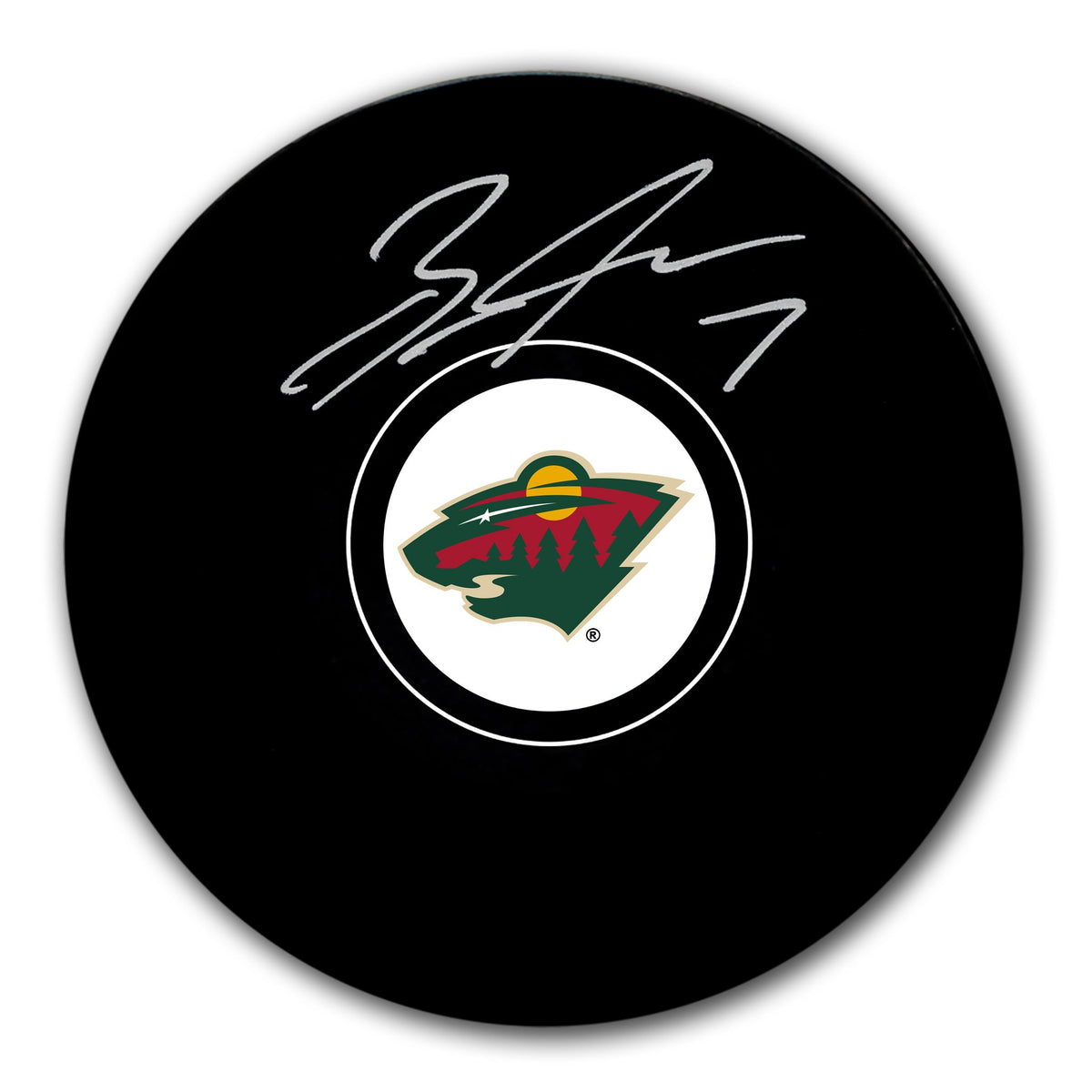 Brock Faber Minnesota Wild Autographed Puck - Sport Authentix Inc