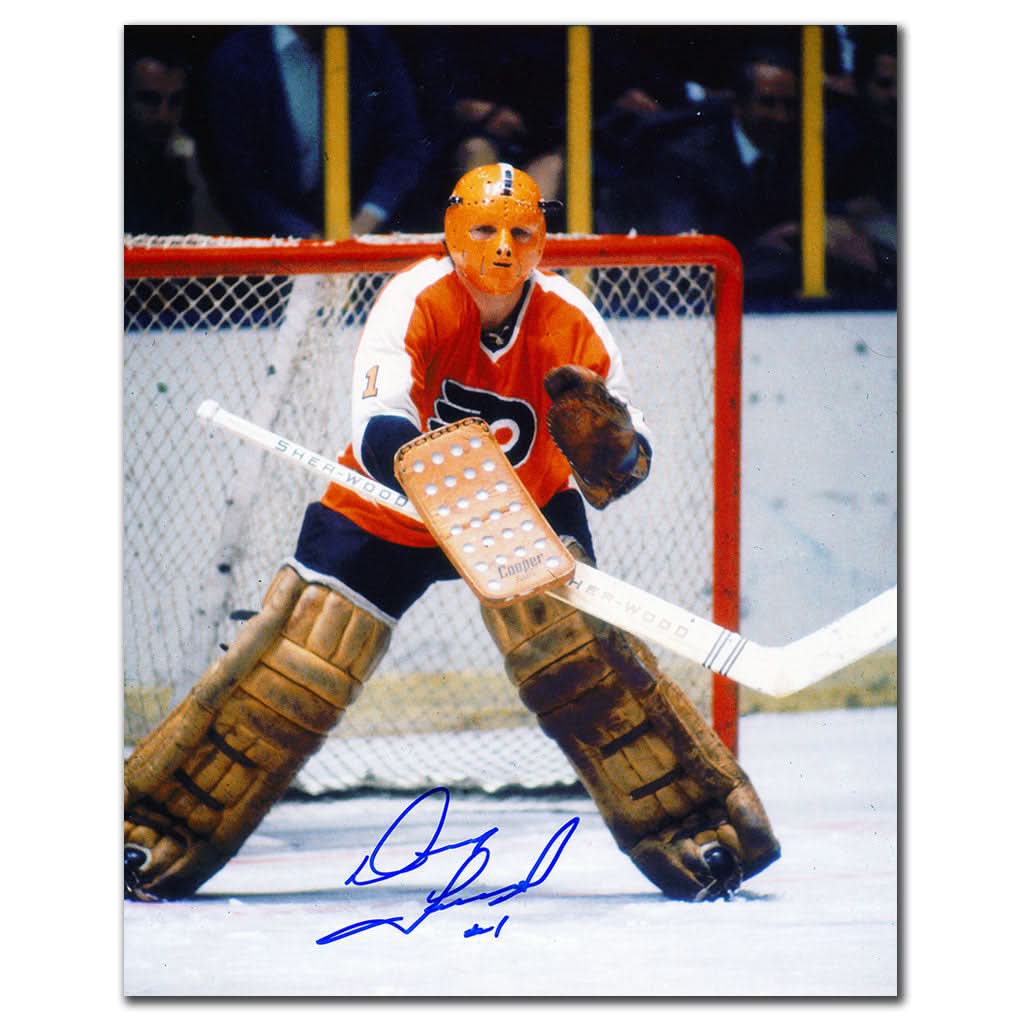 Authentic Doug Favell Philadelphia Flyers ACTION Autographed 8x10 - SportAuthentix