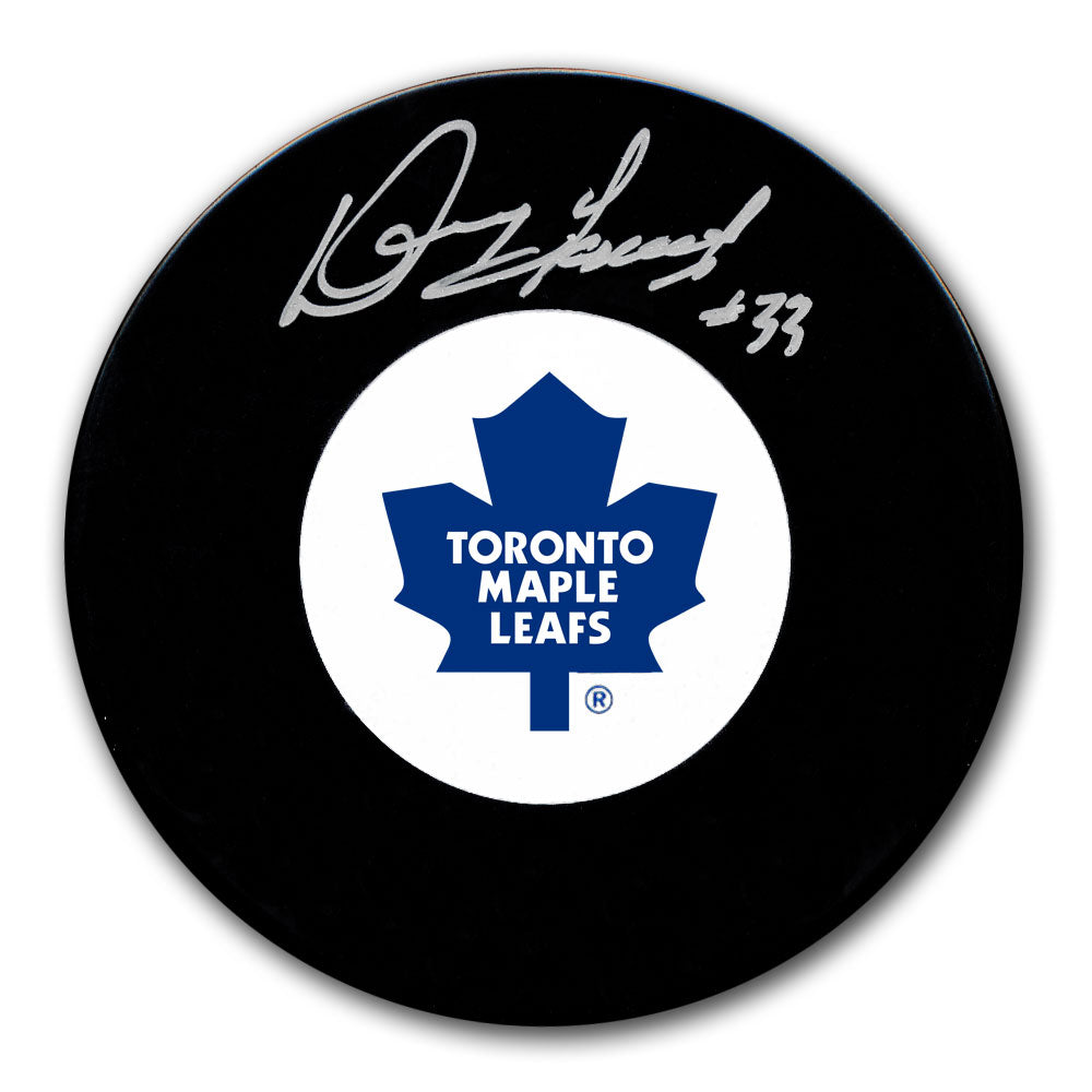 Rondelle autographiée des Maple Leafs de Toronto par Doug Favell