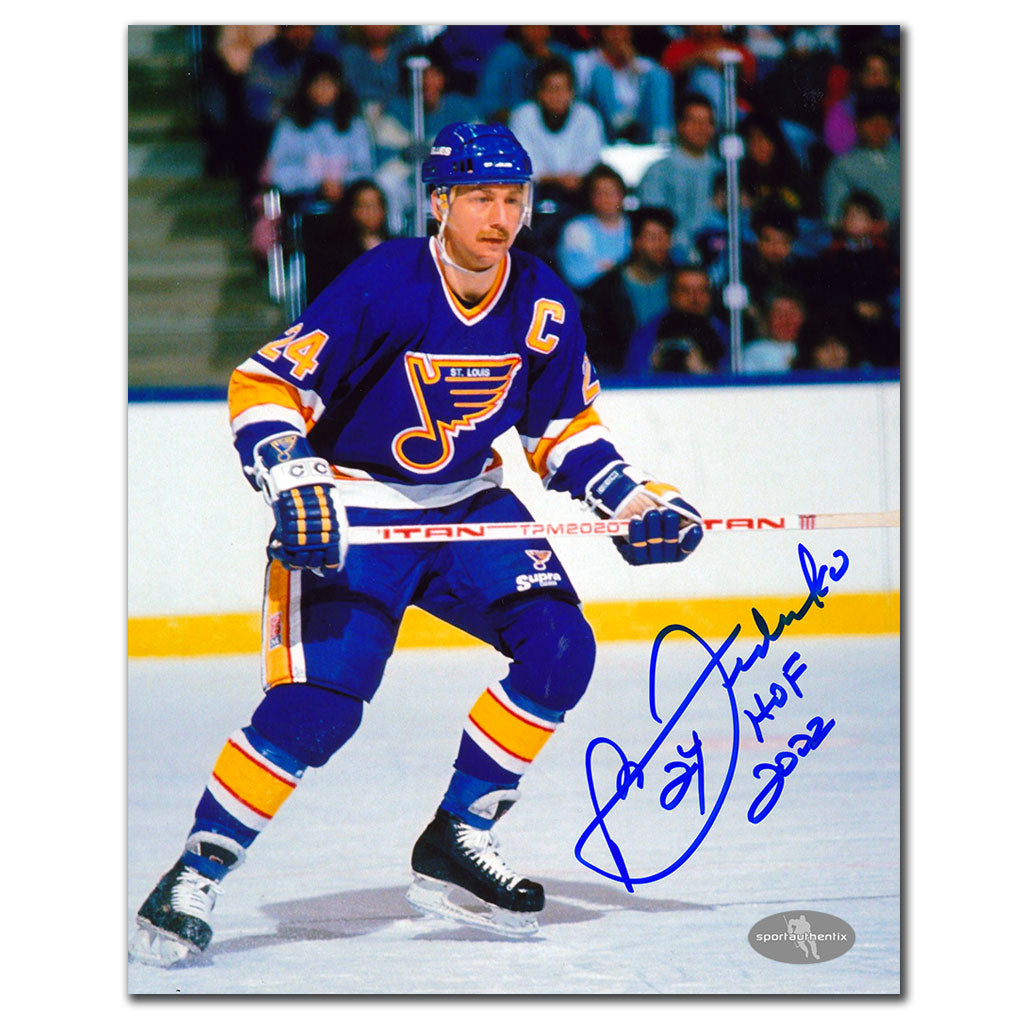Bernie Federko Capitaine des Blues de St. Louis dédicacé 8x10