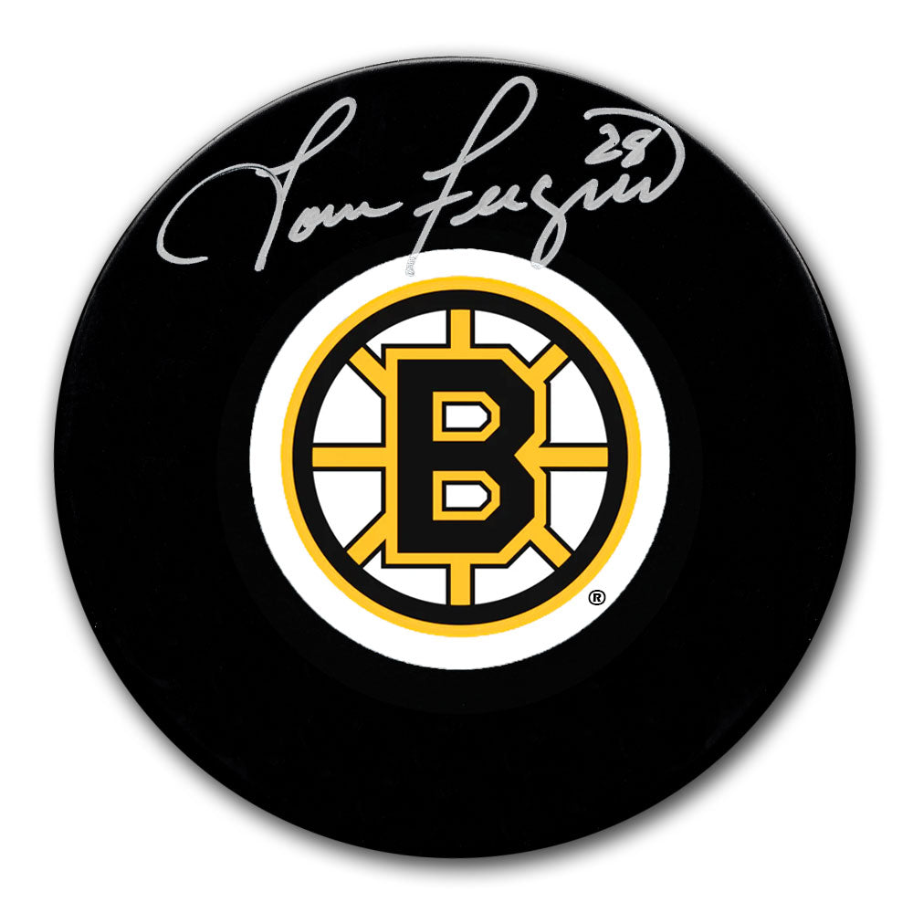 Rondelle autographiée des Bruins de Boston de Tom Fergus