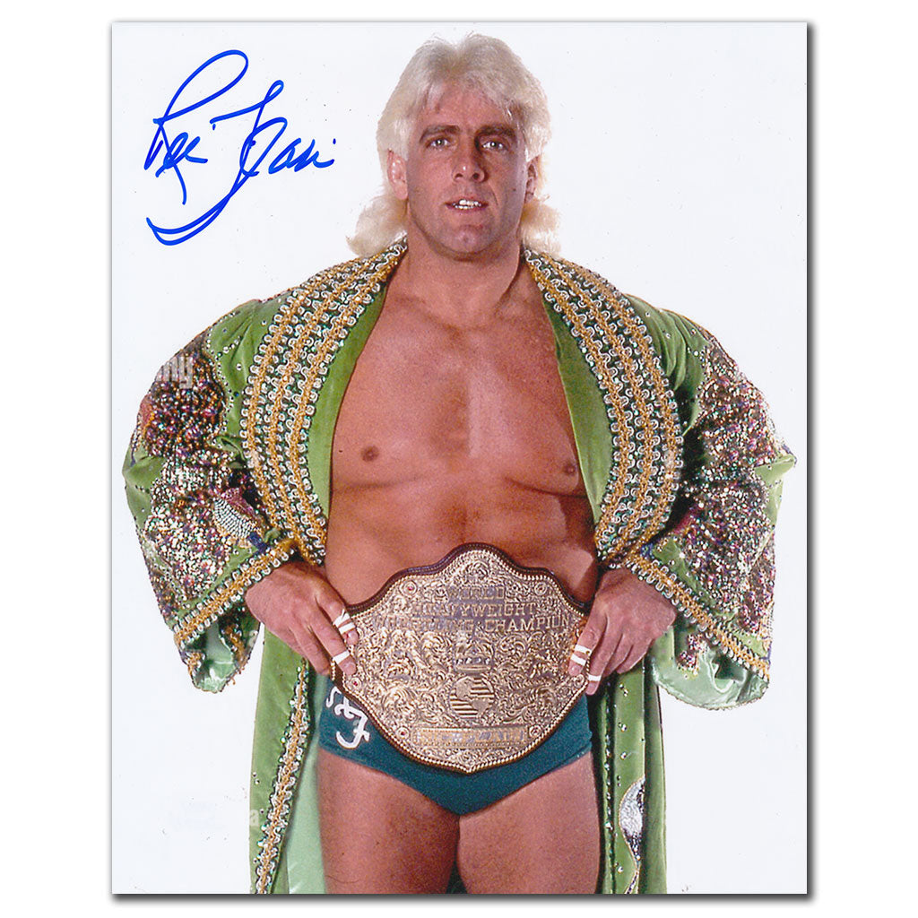 Ric Flair WWE World Heavyweight Championship Wrestling Autographed 8x10