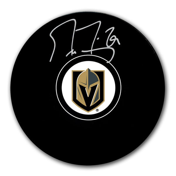 Marc-Andre Fleury autographed Vegas Golden Knights hockey puck signed in silver paint pen