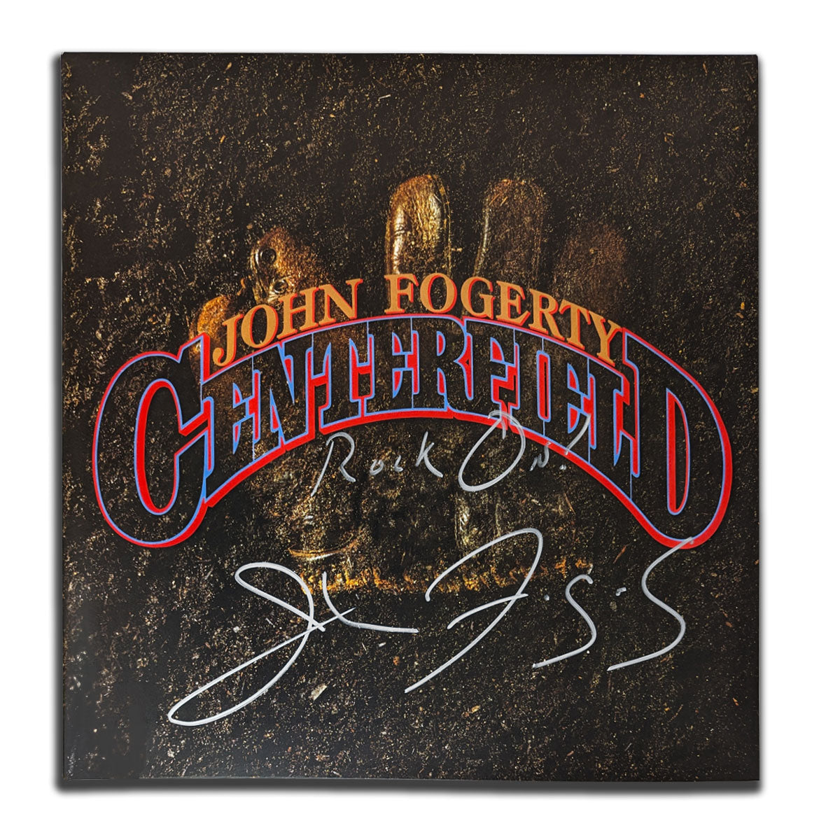 John Fogerty a signé l'album vinyle autographié de CENTERFIELD LP