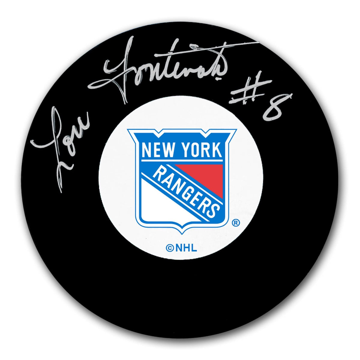 Authentic Lou Fontinato New York Rangers Autographed Puck - SportAuthentix