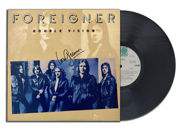 Lou Gramm Signé Foreigner DOUBLE VISION Album Vinyle Autographié LP