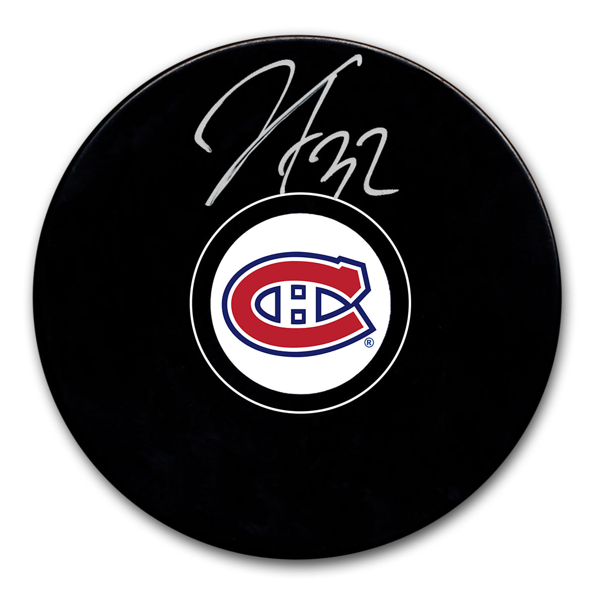 Jacob Fowler Autographed Montreal Canadiens Hockey Puck