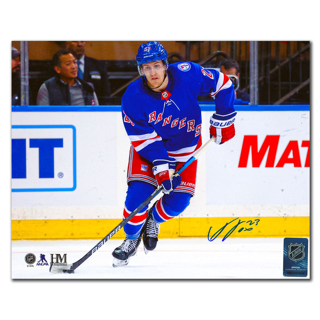 Adam Fox New York Rangers ACTION Autographed 8x10