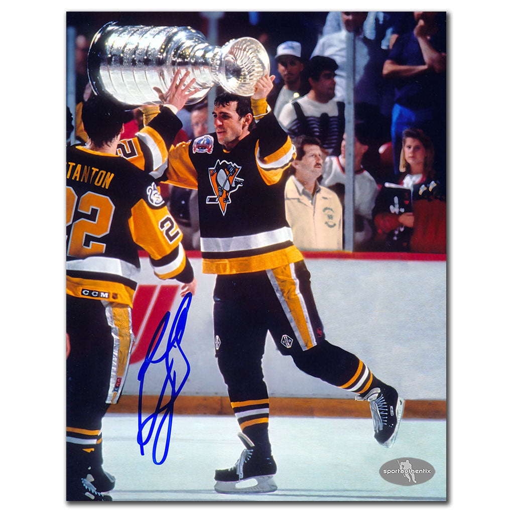 Ron Francis Pittsburgh Penguins 1992 Stanley Cup Autographed 8x10