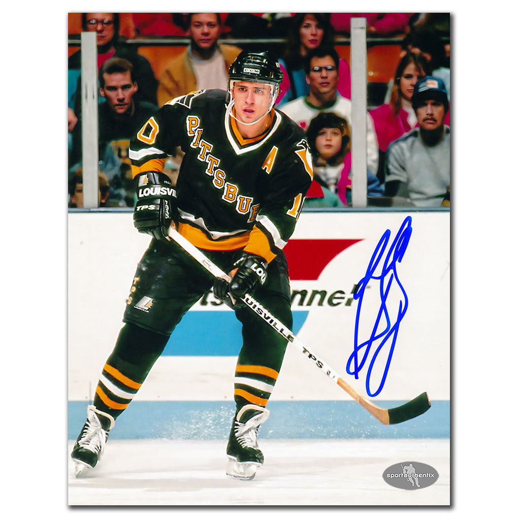 Ron Francis Pittsburgh Penguins ACTION Autographed 8x10