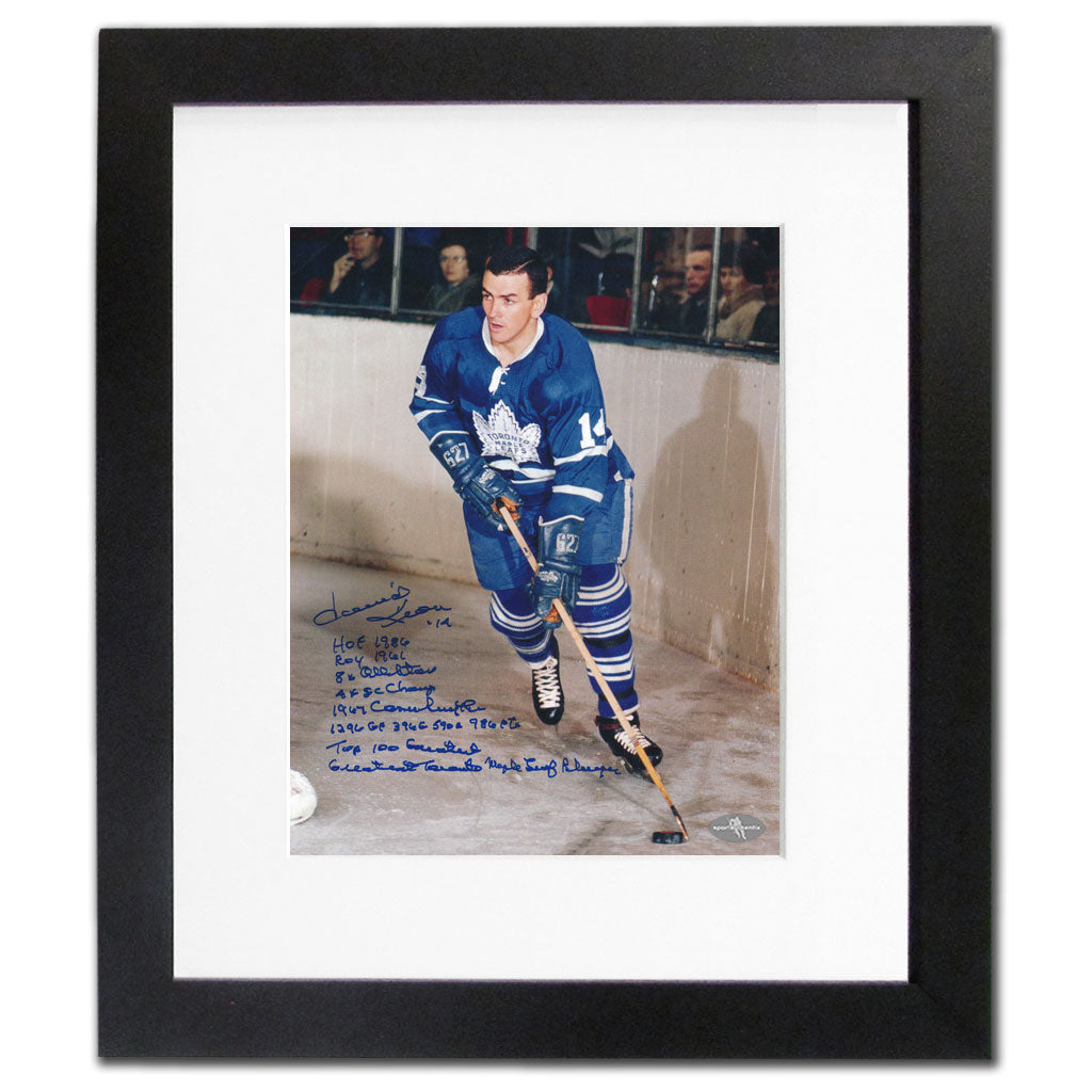 Dave Keon Toronto Maple Leafs ALL-TIME CAREER STAT Autographed 19x22 Frame - Sport Authentix Inc