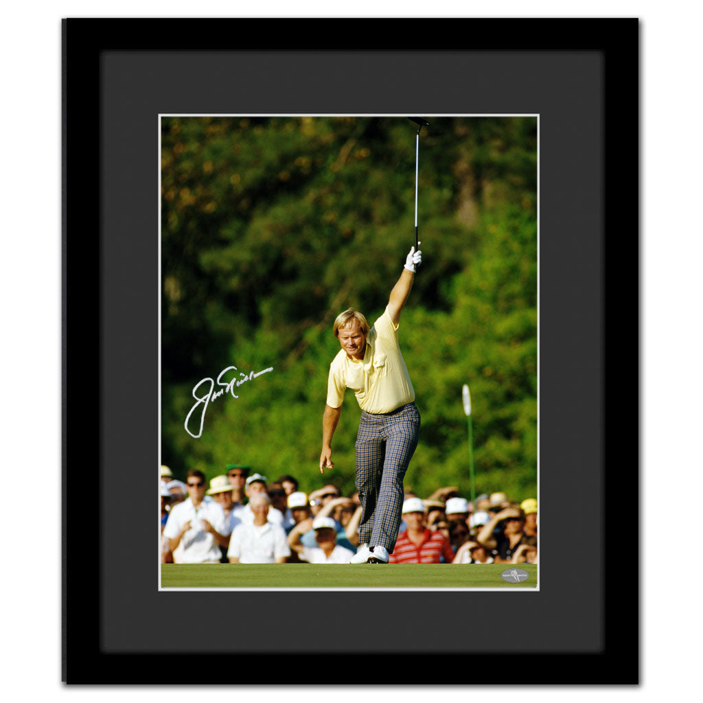 Jack Nicklaus 1986 US Masters Autographed 26X32 Art Canvas Frame