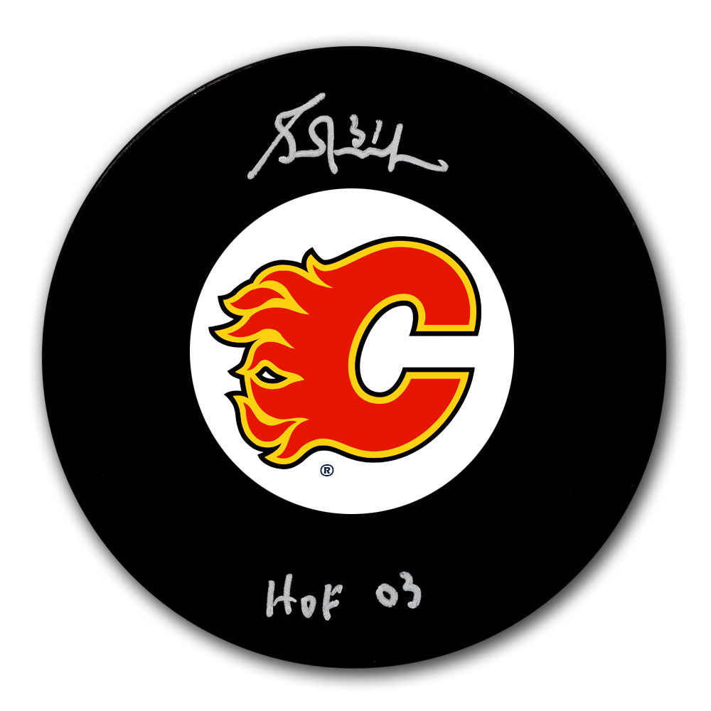 Grant Fuhr Calgary Flames HOF Autographed Puck
