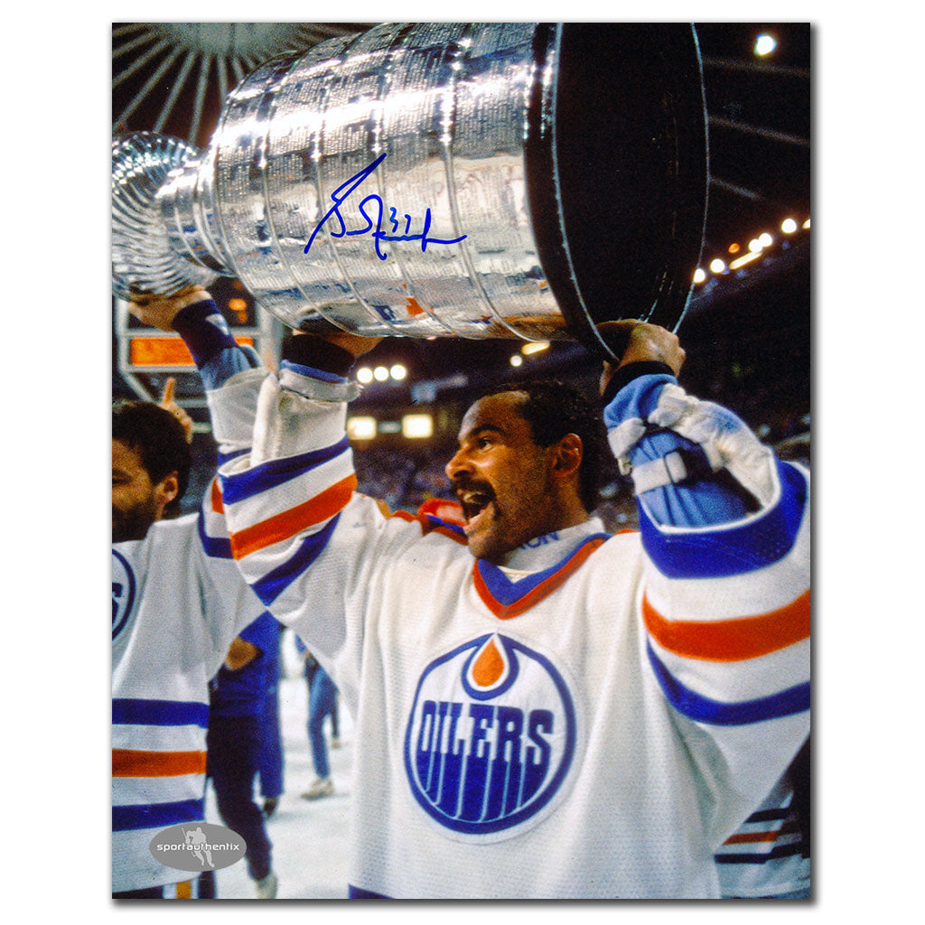 Grant Fuhr Edmonton Oilers COUPE STANLEY Autographié 8x10