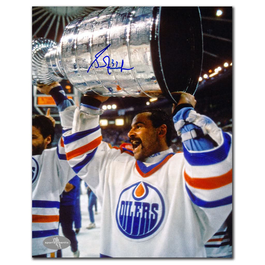 Authentic Grant Fuhr Edmonton Oilers STANLEY CUP Autographed 8x10 - SportAuthentix