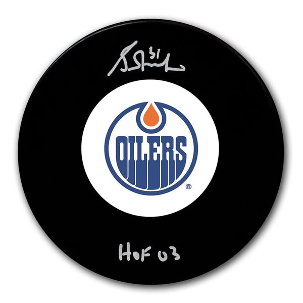 Authentic Grant Fuhr Edmonton Oilers HOF Autographed Puck - SportAuthentix
