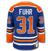 Grant Fuhr Edmonton Oilers Fanatics Vintage Autographed Jersey