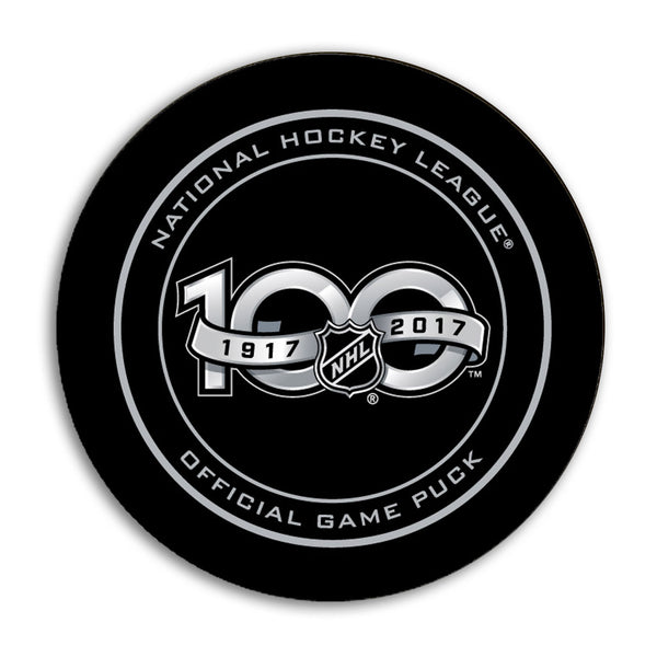 NHL 100 Official Game Puck for an upcoming Grant Fuhr autograph signing