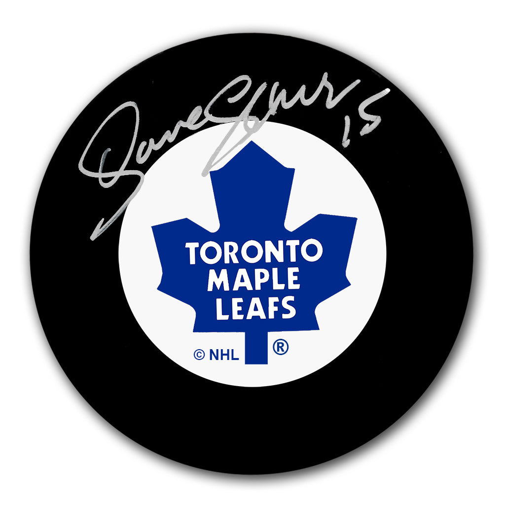 Dave Gagner autographed Toronto Maple Leafs hockey puck with silver signature